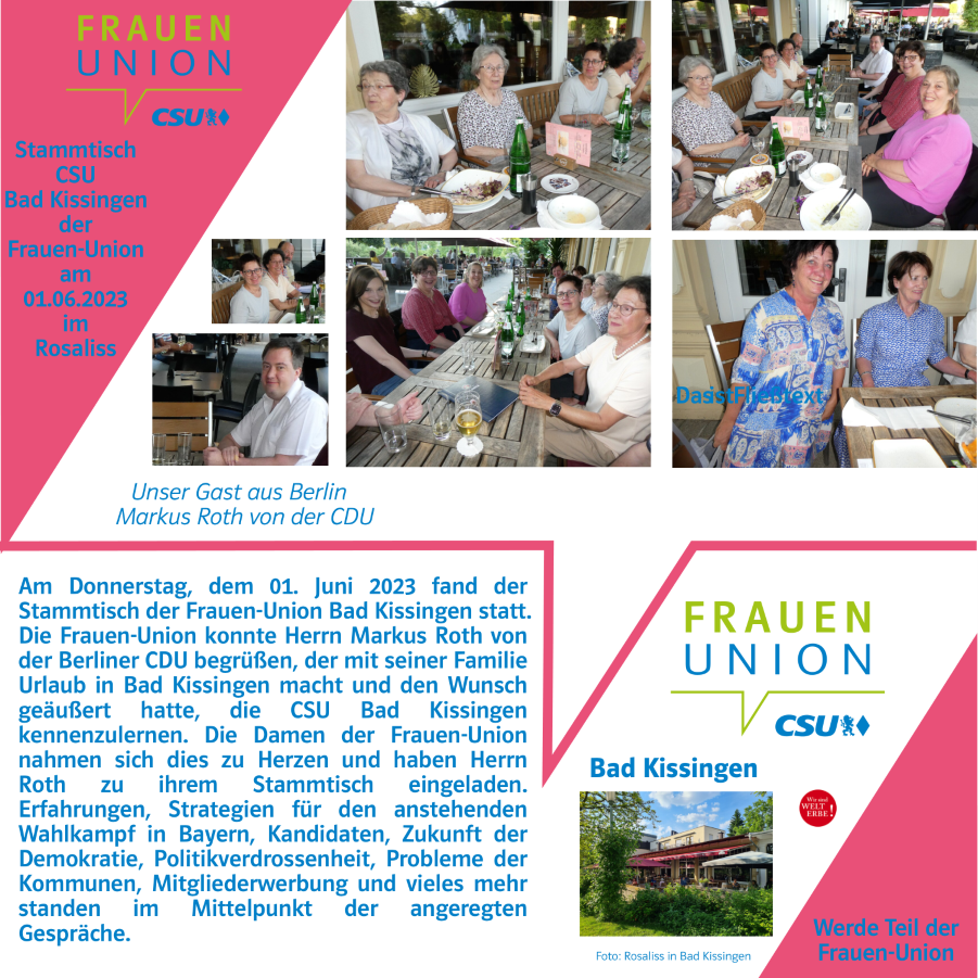 Frauen Union Stammtisch 1.06.2023