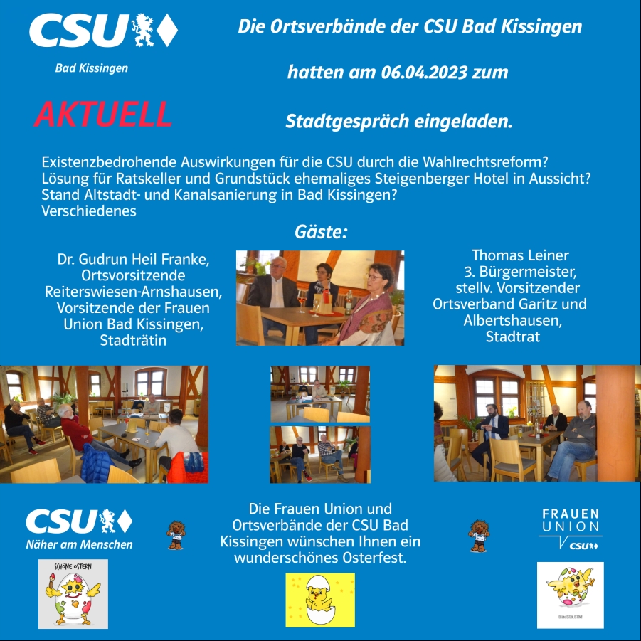 Stadtgespräch Aktuell 6.4.2023 Ostergrüße