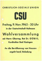 1962 Einladung Wahlversammlung