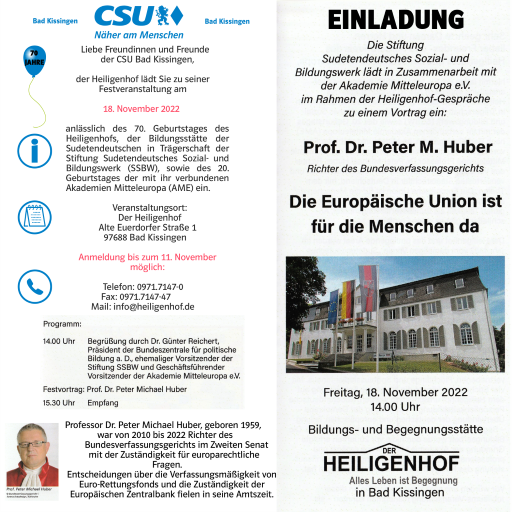 Einladung Heiligenhof 18.11.2022
